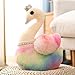 Laimi. Giocattolo Variopinto del Flamenco del Peluche, Cigno Carino farcito con Corona, Bambola Morbida, Giocattoli per Bambini e Bambini, Regalo di Nozze per Gli Amici