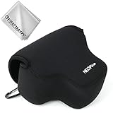 Der hochwertige Neopren-Stoff schmiegt sich Ihrem wertvollen DSLR-Gehäuse, Ihrem LCD-Bildschirm und Ihrem Objektiv.