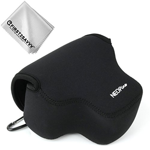 Negro Funda Cámara Reflex Neopreno Protectora para Fujifilm X-T3 XT3 with (18-55mm Lens) Panasonic Lumix FZ80 FZ82 FZ85 FZ70 FZ72 FZ300 FZ330 Canon PowerShot SX70 ,SX60 QSL-FZ80-01G11 Cover