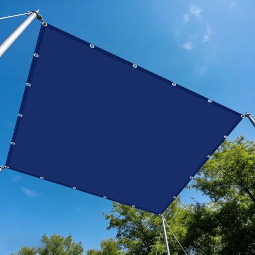 Voile d'ombrage rectangulaire 2x2.5 m sable ou bleu foncé pour terrasse - 2