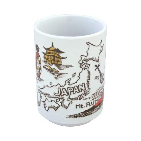 Mino Ware Japanese Porcelain Sushi Yunomi Chawan (Japan Map) Cover