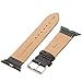 Gilden Gator-Grain Calfskin Black Watch Strap F30XL-0124-SMART, fits Apple Apple Watch (Fits 42, 44, and 45 millimeter watch, extra long, Black)