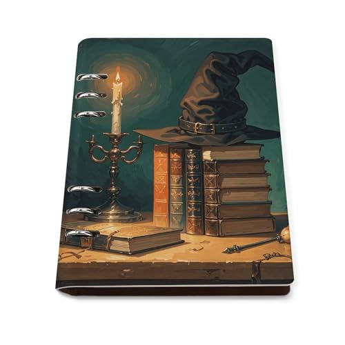 Carnet de notes à anneaux A5 élégant style Dark Academy une idée cadeau en simili cuir raffiné