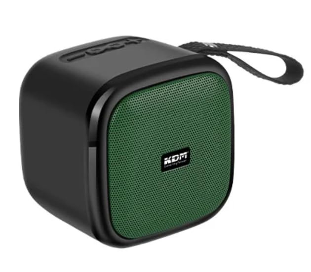 KDM 30 DotCom Portable Bluetooth Speaker, 5W Clear Sound, 8H Playtime, TWS Pairing, FM Radio, Hanging Strap, USB/TF, Type-C Charging, Compact Design,Green-image-44