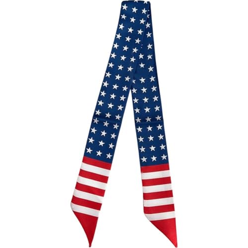 Fituenly Foulard Américain pour Femme, Foulard Soyeux, Bandana pour, Accessoire pour À Main, Foulard Imprimé USA pour Fête Nationale Américaine du 4...