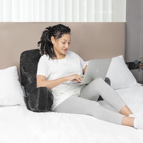 Sliguy D2MS-HK023-01 Reading Pillow Standard Bed Pillow For Sitting In Bed Couch Or Floor-Backrest With Arms Support And Pockets, Adult Back Pillow Bed Chair thumb #1