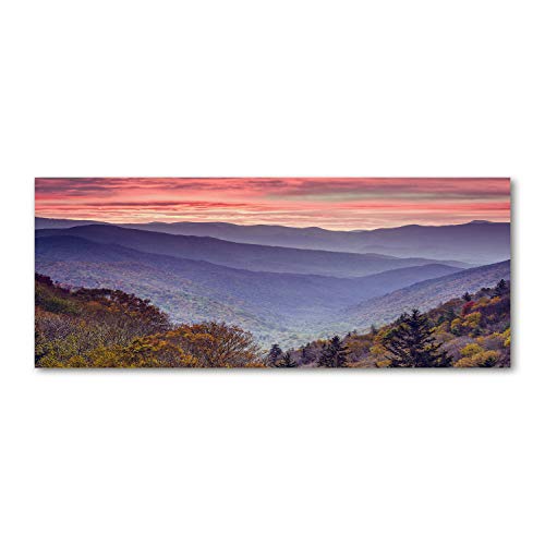 Fond de hotte verre trempé Tulup 125x50cm anti-éclaboussures paysage orange