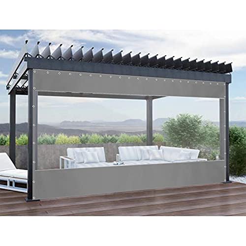 Lona PVC impermeable 1.7x2.5m transparente para cortina exterior y balcón 2