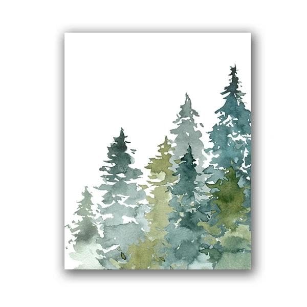 Aquarelle animaux art pour pépinière et affiche décoration chambre fille