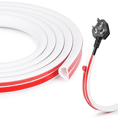 [Mini Copricavi Bianco]: 15 mm di larghezza, 10 mm di altezza, 2 metro di lunghezza. Colore: bianco, può ospitare un cavo grande o due cavi piccoli. Ad esempio, cavi HDMI, cavi di prolunga per alimentatori o cavi USB.