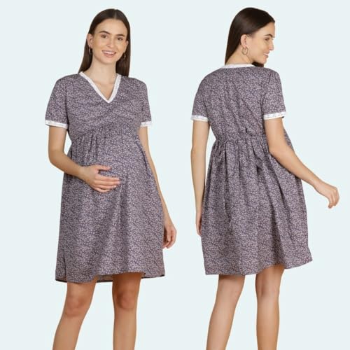 Image of Morph Maternity | Maternity Dresses for Women | Fits During Pregnancy & Post Pregnancy | Back Tie to Adjust