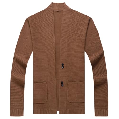 Men Autumn Winter Knitted Cardigan Fashion Slim Fit Solid Color V Neck Casual Korean Knit Sweater2