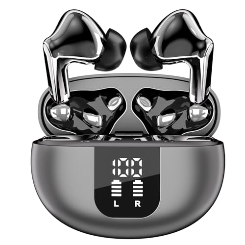 QiiSpark AI Translation Earbuds,Open Ear Buds Language Translator Earphones Real Time with APP, Translating Headphone Bluetooth Earbud with Charging Case,Audifonos Traductores Inglés Español,Black