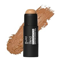 Palladio BUILD + BLEND Foundation Stick, Contour Stick for Face, Professional Makeup for Perfect Look, 0.25 Ounce Amber Glow