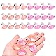 SALGIA Mini Flamingo, 24 Miniaturflamingo in Rosa und Hellrosa, Glänzend, Vogel, Dekoration für Puppenhaus, Mini-Landschaft, Kuchen, Aquarium, DIY