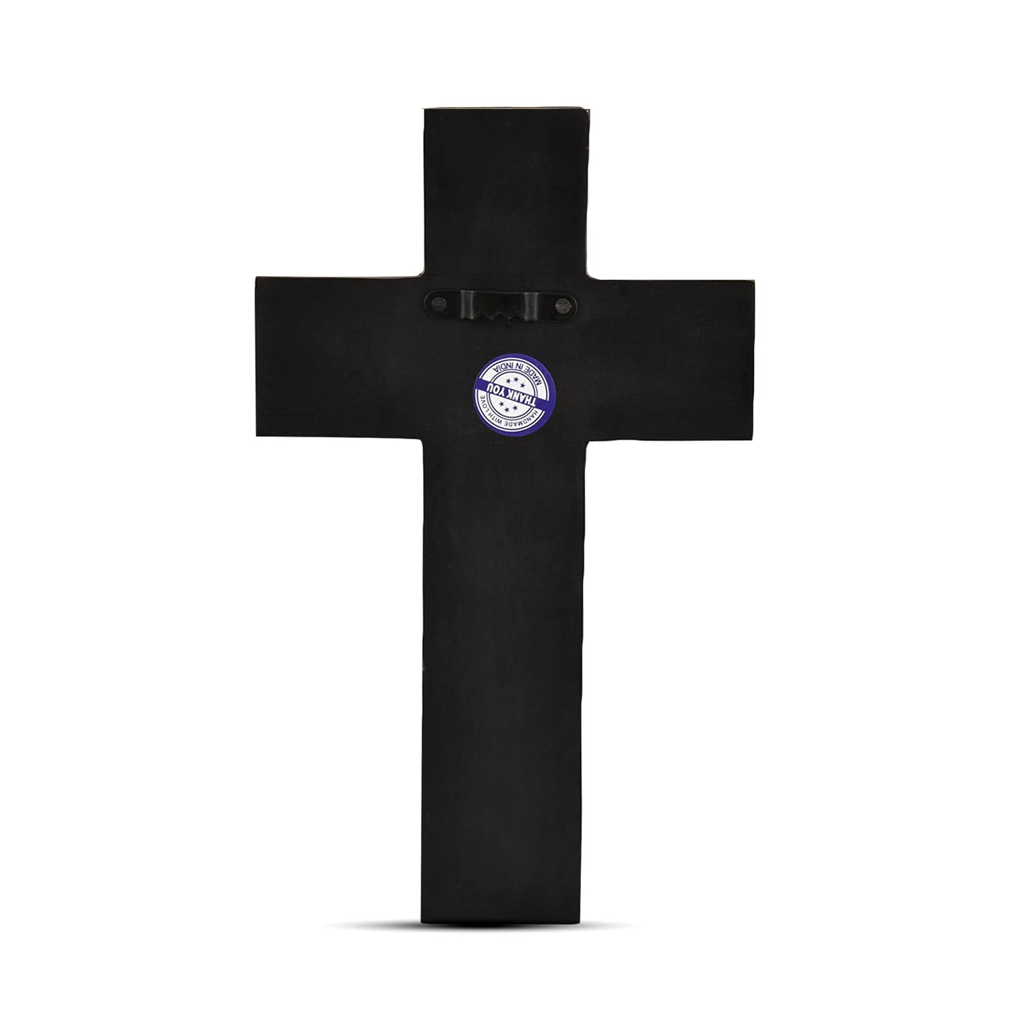 EDHAS Cross Mango Wood Handmade Wooden Cross Wall Decor for Home Room Church Christmas Gifts Home Room Decor Christmas Cross (10" X 6" X 0.75") - Image 4
