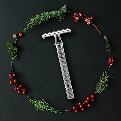 Viking Revolution Long Handle Double Edge Safety Razor Butterfly Open