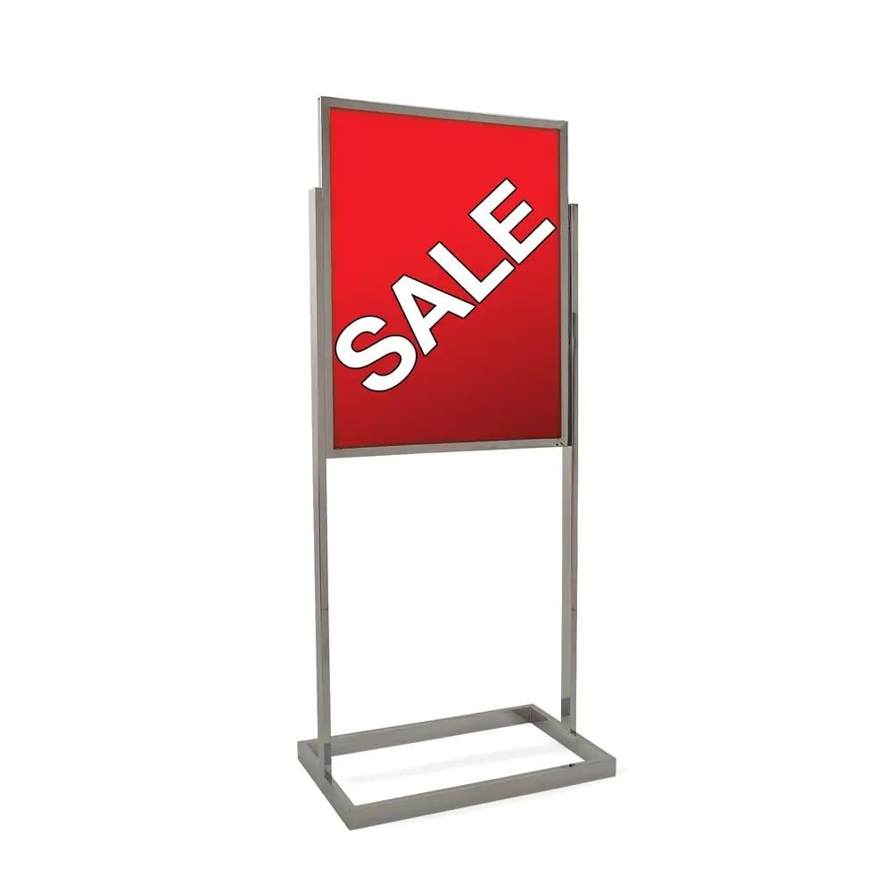 econoco BH30 Boletín signo soporte con base de tubo rectangular, 22 "x 28"