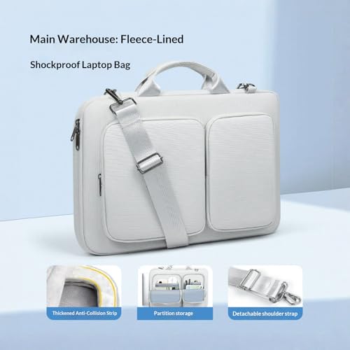 Funda para portátil 15 pulgadas, gris plata miniatura 5