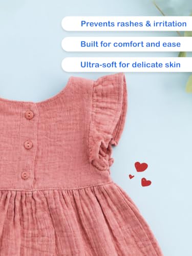 Image of Kidbea Cotton Girls Dress | Ultra-Soft Summer Wear Casual Dress for Kids