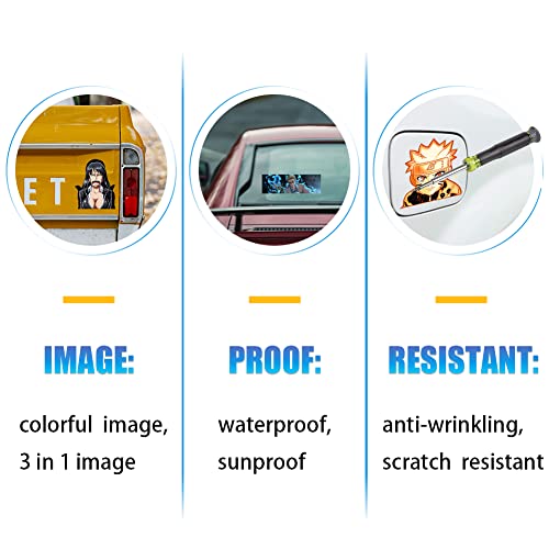 Image of 3D Motion Anime Car Decals Waterproof Stickers Anime Bumper Stickers for Car Automotive Laptop Window Skateboard Kids(J-3)