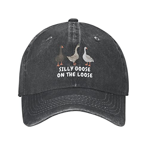 Image of Funny Goose Hat Silly Goose On The Loose Hat Men Baseball Hats Funny Cap