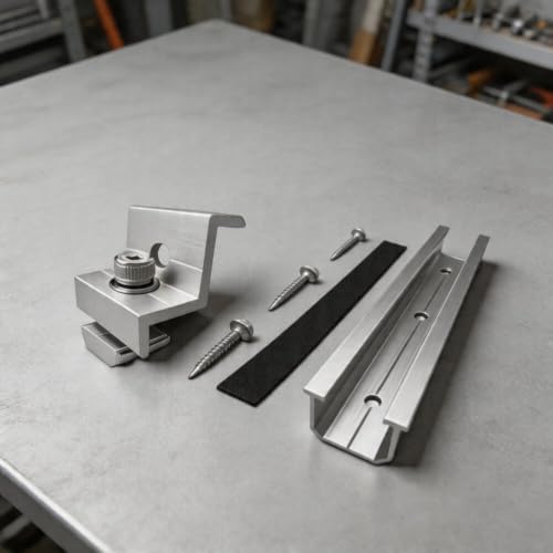 Soporte de riel guía en forma de U resistente para fijación estable de paneles de 30/35 mm 5