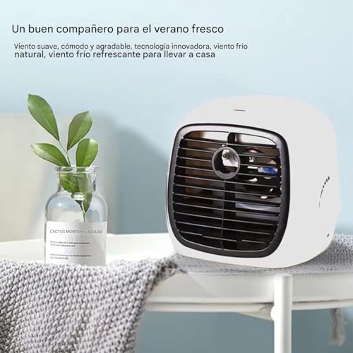 Tragbare Mini- Klimaanlage für Schlafzimmer, verstellbarer USB- Ventilator für den Schreibtisch, im Freien, Geschäft, Fitnessstudio, Strand-4
