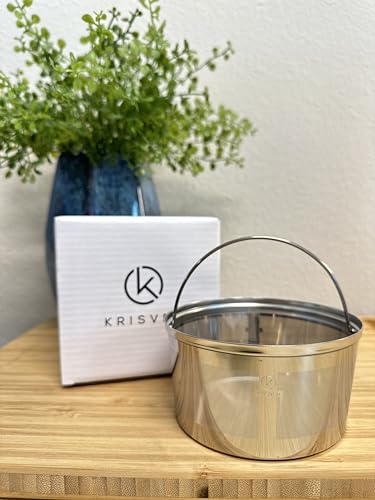 Krisven 197644242610 Reusable Coffee Filter Basket With Measurement Lines, Stainless Steel Permanent Metal Coffee Filter thumb #6