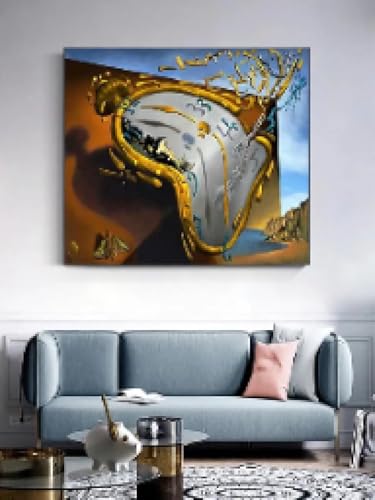 La persistance de la mémoire Salvador Dali toile art classique salon 50x70