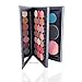 Double Layer Book Shape Empty Magnetic Eyeshadow Makeup Palette with Mirror and 20pcs Adhesive Stickers, Sliver Stars Cover, Fits Standard and Deep Pans (Not Included Eyeshadows)