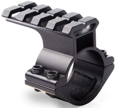 Ulightfire Anillo de montaje de 25,41.181 in de diámetro con riel de montaje de alcance Picatinny de extensión