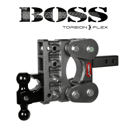 Drop Hitch GEN-Y Torsion Suspension Hitch 2  Receiver Class V 16K Towing Hitch GH-1224, Combo Includes Dual Ball, Pintle Lock & 2 Hitch pins (5  Drop)
