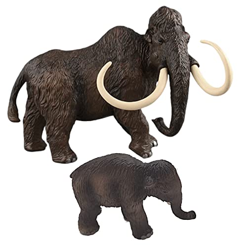 UTST 恐竜 おもちゃ マンモス フィギュア マンモス象 恐竜 フィギュア 男の子 プレゼント 6+ (マンモス+子マンモス)