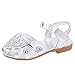 Mädchen Prinzessin Schuhe Pailletten Sandalen Flach-Schuhe Partei Glitzer Ballerina Kleinkind Baby Rutschfeste Krabbelschuhe Karneval Kinder Fashing Kostüm Schuhe