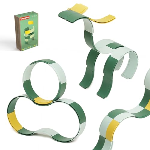 waytoplay Arches - Starter Set 18 Pieces from Toys 100% Recycled Modular Building Toy - Made in Europe Creative Open-Ended Play for Kids 3+