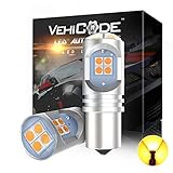 VehiCode 7507 LED Bulb Amber PY21W LED Turn Signal Light Super Bright Kit 12V-24V BAU15S Single...