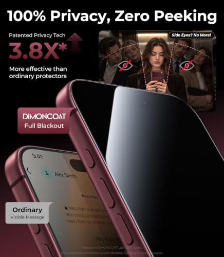 DIMONCOAT für iPhone 18 Pro Max für Sichtschutz Panzerglas TOP 9H+, 2 Stück – Ansicht 3