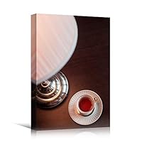 Canvas Wall Art Teacup Coffee Drinks Farmhouse/Country Kitchen Multicolor Photography Urban - 12x18 inches