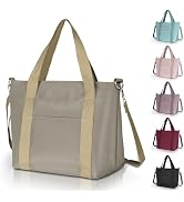 Geestock Small Tote Bag for Women with Zipper, Cute Casual Tote Purse Bag, Waterproof Top Handle ...