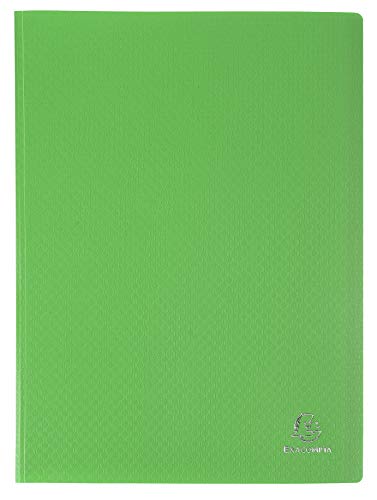 Exacompta 8833E Portalistini Opak in polipropilene opaco con buste interne lisce ad alta trasparenza, 30 buste e 60 facciate. Formato A4 Colore della copertina Verde chiaro