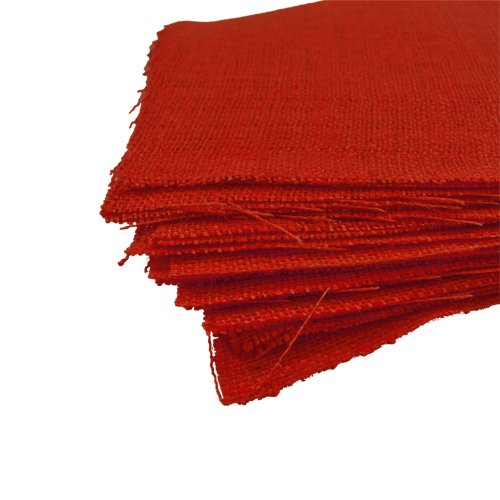 image for The Felt Store 9 X 12 Inches Barn Red Burlap Sheets - 25 Pcs