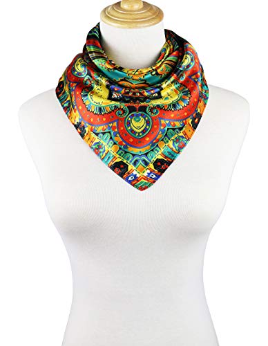 Image of Women's 35 inch Satin Square Silk Like Hair Scarves and Wraps Headscarf for Sleeping | Silk Feel Neckerchief, Hair Scarf, Fashion Bandana, Headscarf, Headband, Hair Wrap Sleeping, Daily Fashion Styling