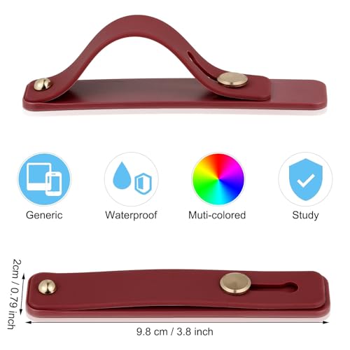 Image of Weewooday 6 Pieces Phone Grip Holder Cell Phone Grip Strap Telescopic Finger Strap Stand Universal Finger Kickstand for Most Smartphones(Pink. Purple, Red,Classic)