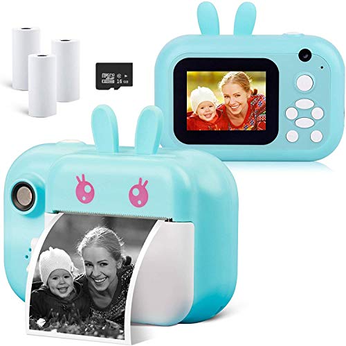 Sanyipace Kid’s 24MP Digital Mini Instant Photo Printer Camera with Print Paper , 2.4 in HD 1080P Video Camera Selfie Camera Toy