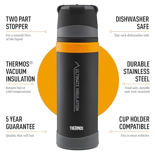 Thermos, Matt Black Ultimate Flask (900ml) - Image 2