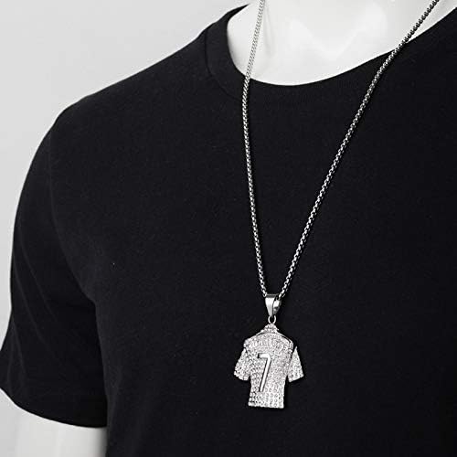 Miniatura 7 de Collar de jersey para hombre, número 10, con colgante de jersey de fútbol número 10, collar de fútbol número 10, collar de fútbol con dije de