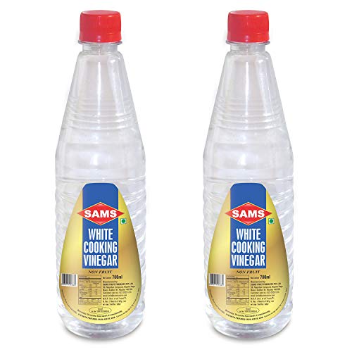 Sams White Vinegar 700 ml Pack of 2 for Cooking Non Fruit Unflavoured White Vinegar for Home Cooked Food Recipes and Pickles