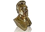 statue johnny hallyday  Générique Johnny Dorée Statue ou Buste de Johnny Hallyday en Résine Dorée 25 cm de Hauteur