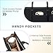 LOVEVOOK Laptop Bags for Women, 15.6 inch Waterproof Work Tote Bag with Clutch, Professional Teacher Computer Purse Lightweight Shoulder Bag Travel, Quilted Black